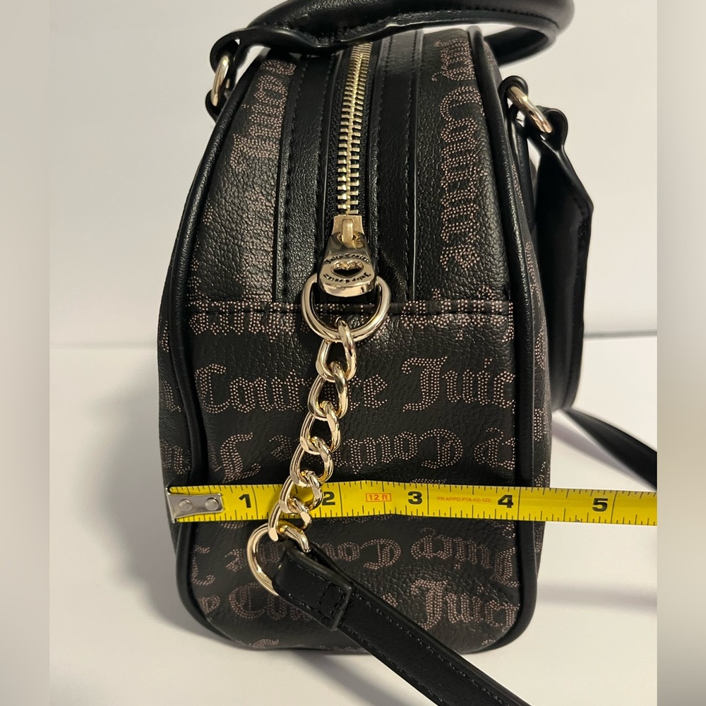 NWT Juicy Couture Gothic Dots Black Flawless Dome Satchel Crossbody Bag OS - Picture 9 of 11